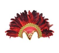 Bristol Novelty Womens/Ladies Jewel Plume Feather Helmet BN744