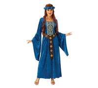 Bristol Novelty Women's Medieval Maiden Costume - Royal Blue - S - Royal Blue