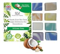 Bristol Soap Company Artisan Soap Guest Size Bar Pack, 8 Handmade Essential Oil Soaps, Shea Butter & Coconut Oil, Cruelty-Free & Vegan Gift Set (8x30g)