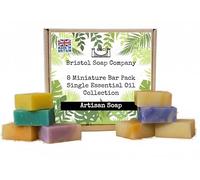 Bristol Soap Company Artisan Soap Mini Bar Pack, 8 Handmade Essential Oil Soaps with Shea Butter & Coconut Oil, Cruelty-Free & Vegan Gift Set (8 x 15g)