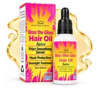 Bristol Soap Company Boss the Gloss Hair Oil - Spice | 100% Natural Ingredients, Argan, Jojoba & Grapeseed, Frizz Smoothing Serum, Heat Protection, Overnight Treatment