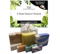 Bristol Soap Company Luxury Artisan Soap Hamper Basket from our Single Essential Oil Varieties, Shea Butter & Coconut Oil, Vegan - Boxed and Gift Ready (8)