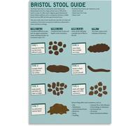 Bristol Stool Chart Diagnosis of Intestinal Constipation and Diarrhea Knowledge Chart Poster Wall Decor Gift for Home Kitchen Office Club Bar Gym 8x12 inch