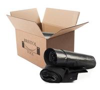 Bristol Tool Company 100 Medium Duty, High Grade Recycled Wheelie Bin Liners, 360L, Black