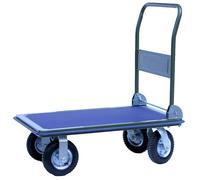 Bristol Tool Company 1894 Bristol Tool Company Pneumatic Wheel Platform Truck, 350kg Capacity, Foldable Handle, Steel Frame