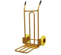 Bristol Tool Company 1894 CGV380 Heavy Duty Folding and Fixed Toe Sack Truck, Puncture Proof Wheels, 200Kg Capacity, Yellow