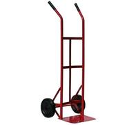 Bristol Tool Company 1894 Solid Wheel Sack Truck, Tubular Red Steel, 2 Heavy Duty Solid Wheels, Fixed Toe Plate, Rubber Gripped Handles-150kg Capacity