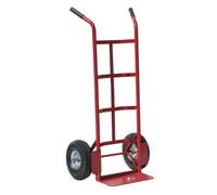 Bristol Tool Company CRE200 Pneumatic Wheel Sack Truck, 200kg Capacity, Large Solid Loading Plate, Tubular Steel Construction, Large Pneumatic Wheels | Heavy Duty Hand Truck - Ideal for All Work Types