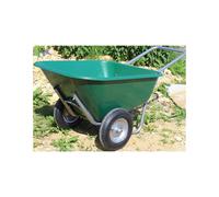 Bristol Tool Company Large Green Wheelbarrow - 175 Ltr / 175kg - With Puncture Proof Wheels