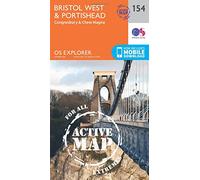 Bristol West & Portishead Map | Weatherproof | Congresbury & Chew Magna | Ordnance Survey | OS Explorer Active Map 154 | England | Walks | Hiking | Maps | Adventure