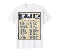 Bristolian Rules Bristol Dialect Value Graphic T-Shirt, Men, White, L
