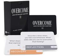 Briston Overcome Addiction Recovery Flash Cards - 70 Therapy Question Cards for Group Counseling & Mental Health - Reflection Prompts for Sobriety, Relapse Prevention, Substance Abuse Recovery Support