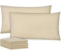 Brit Cotton-Cream Pillow Cases 2 Pack-1800 Super Soft 100% Brushed Microfibre Pillowcases-Envelope Closure-Non Iron,Breathable,Fade & Stain Resistant - Standard Size (50x75cm) Pillow Covers