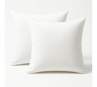 Brit Cotton Cushion Inserts - 20x20 Inches, Pack of 2 - Bounce Back Square Pillow Inners for Covers - Hollowfibre Cushion Pads for Sofa, Bed & Decorative Use