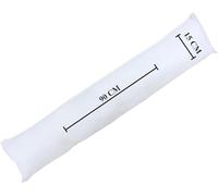Brit Cotton Door Draft Excluder Hollow Fiber Filled-Draft Excluder for Doors Window-Draught Excluder Cushion with Plain Cover Guard-Door Stopper-Wind Air Blocker Energy Saver (White, Pack of 1)