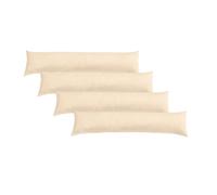 Brit Cotton Door Draught Excluder Filled With Hollow fiber Door or Window Draft with Plain Cover Guard, Energy Saver (Cream, Pack of 4)