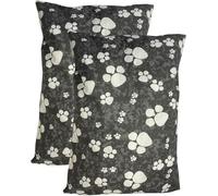 BRIT COTTON® Large Pet Dog Bed with Zipped Removable & Washable Cushion Cover- Printed Easy Care Soft Pet Pillows Dog Beds Pet Supplies (BLACK PAW, PACK OF 4 WITH 2 EXTRA COVERS)