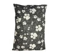 BRIT COTTON® Large Pet Dog Bed with Zipped Removable & Washable Cushion Cover- Printed Easy Care Soft Pet Pillows Dog Beds Pet Supplies (BLACK PAW, PACK OF 1)