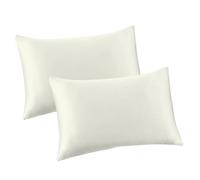 Brit Cotton TC 400 Thread Count Pillowcase with Envelope Closure, Breathable Plain Soft 100% Egyptian Cotton Pillow Covers, 2 Pack (50cmX75cm, Cream)