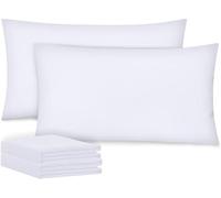 Brit Cotton-White Pillow Cases 2 Pack-1800 Super Soft 100% Brushed Microfibre Pillowcases-Envelope Closure-Non Iron,Breathable,Fade & Stain Resistant - Standard Size (50x75cm) Pillow Covers