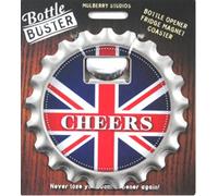 Brit Edition Bottle Buster Union Jack Beer Opener Fridge Magnet Cap Coaster - Mens Stocking Filler (Philip)