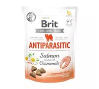 Brit Functional Snack Antiparasitic, Salmon with Chamomile, Semi-Moist Snack for Adult Dogs, 2 x 150 g