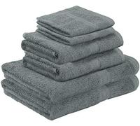 Brit House Egyptian Cotton 600 GSM Highly Absorbent Thick Pack Of 2 Soft Hand Towel Pair 50 x 70 cm Easy Care Skin Friendly Quick Dry Towels (Grey)