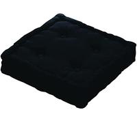 Brit House Extra Firm Armchair Booster Cushion 100% Cotton Thick Garden Dining Chair Car Seat Pad Black 45cm x 45cm + 10cm