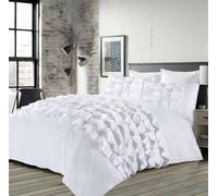 Brit House Percilla Design Duvet Cover Set, Poly Cotton, Breathable, Quilt Cover with Pillow Covers (White, King (U.K. Standard))