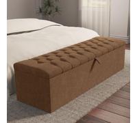 Brit Sleep Chesterfield Ottoman Storage & Toy Box with or without Gas-lift Up, bed bedroom (Mink Naples, Medium)
