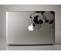 Brit The English Bulldog - Black - Decal for 13'' Laptop