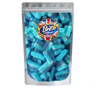 BRIT TREAT 1kg Blue Raspberry Slices Sour Candy - Traditional Halal Pick n Mix Sweets - Large Fizzy Sharing Pouch for All Occasions - Blue Gummy Candy for Movie Nights, Gifts & Party Bags