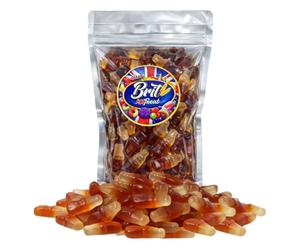 BRIT TREAT 1kg Cola Bottles Pick n Mix Sweets - Fruit Gummy Sharing Pouch for All Occasions - Large Retro Bulk Bag of Happy Cola bottles - Juicy Gummy Candy for Movie Nights, Gifts & Party Bags
