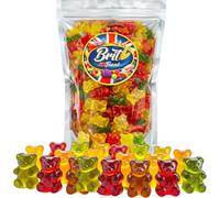 BRIT TREAT 1kg Gold Gummy Bears Pick n Mix Sweets - Traditional Fruit Flavour Sharing Pouch for All Occasions - Large Retro Bulk Bag - Soft Juicy Candy for Movie Nights, Birthdays & Gifts