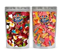 BRIT TREAT 2kg Pick n Mix Sweets Bundle, Fizzy & Jelly, 2 x 1kg Bags