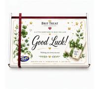 Brit Treat Chocolate Gift Box, Letterbox Friendly Gift with Full-Size Branded Chocolate Bars, Ready-to-Gift (Good Luck)