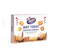 Brit Treat Cookie Assorted 300g Box | Assorted Butter Cookies | Premium Festive Gift Box | Rich Buttery Taste | Perfect for Christmas, Holidays & Corporate Gifting - You Everyday Snack (Pack of 12)