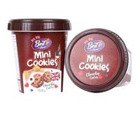 Brit Treat Mini Chocochip Cookies 125g, Crunchy Chocolate Chip Biscuits. Delicious, Bite-Sized Treats in a Resealable Tub. (Pack of 2)