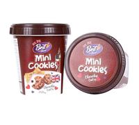 Brit Treat Mini Chocochip Cookies 125g, Crunchy Chocolate Chip Biscuits. Delicious, Bite-Sized Treats in a Resealable Tub. (Pack of 16)