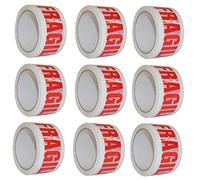 BRIT WHOLESALE 6 ROLLS OF FRAGILE PACKAGING TAPE HEAVY DUTY EXTRA STRONG (6, 48MM X66M)