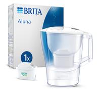 BRITA Aluna Water Filter Jug White (2.4L) incl. 1x MAXTRA PRO All-in-1 cartridge - fridge-fitting jug with digital LTI - now in sustainable Smart Box