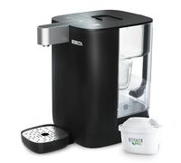 BRITA Cube Ambient and Hot Water Dispenser Black (4.0 L) various temperature and cup-size presets, ultimate safety with UV-C technology for bacteria-free water and integrated MAXTRA PRO water filter