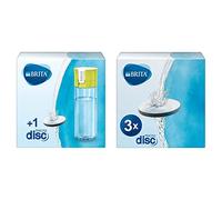 BRITA Fill and Go Vital Water Filter Bottle BPA Free, 150 Litre, Lime, 600 ml with MicroDiscs, Pack of 3