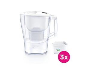 BRITA Filter Carafe - Aluna White Calendar - Capacity 2.4L including 1.4L of filtered water - 3 Maxtra Pro All-In-1 filters included