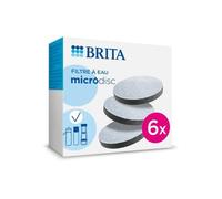 BRITA Filter, Pack of 6 MicroDiscs, 150L Water Bottle Capacity, Easy Installation, Reduces Chlorine, Activated Carbon, CE Certified, 6 Pieces