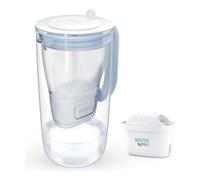 Brita Filtering Carafe in Glass, Elegant, Transparent/White, for Pure Water