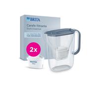 BRITA Filtering Carafe - Style Essential Mineral Blue - Capacity 2.4L with 1.4L of filtered water - 2 Maxtra Pro Pure filters