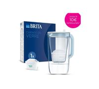 BRITA Glass Filtering Carafe - Model One Blue - Capacity 2.5L with 1.5L of filtered water - 1 Maxtra Pro All-In-1 cartridge included