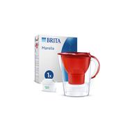 BRITA Marella Cool Water Filter Jug 2,4L + Maxtra Pro All-in-1 Waterfilter Red Red