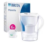 BRITA Marella Cool Water Filter Jug 2,4L + 6 Maxtra Pro All-in-1 Waterfilters White